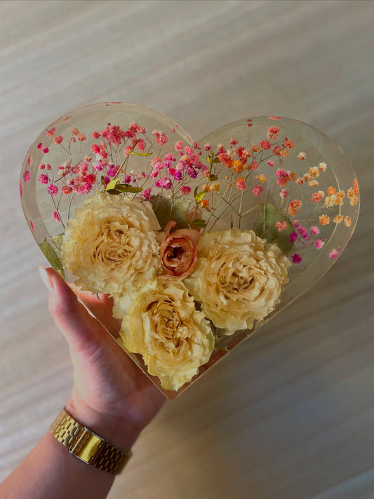 Preservação de Ramo de Noiva em Forma de Coração
