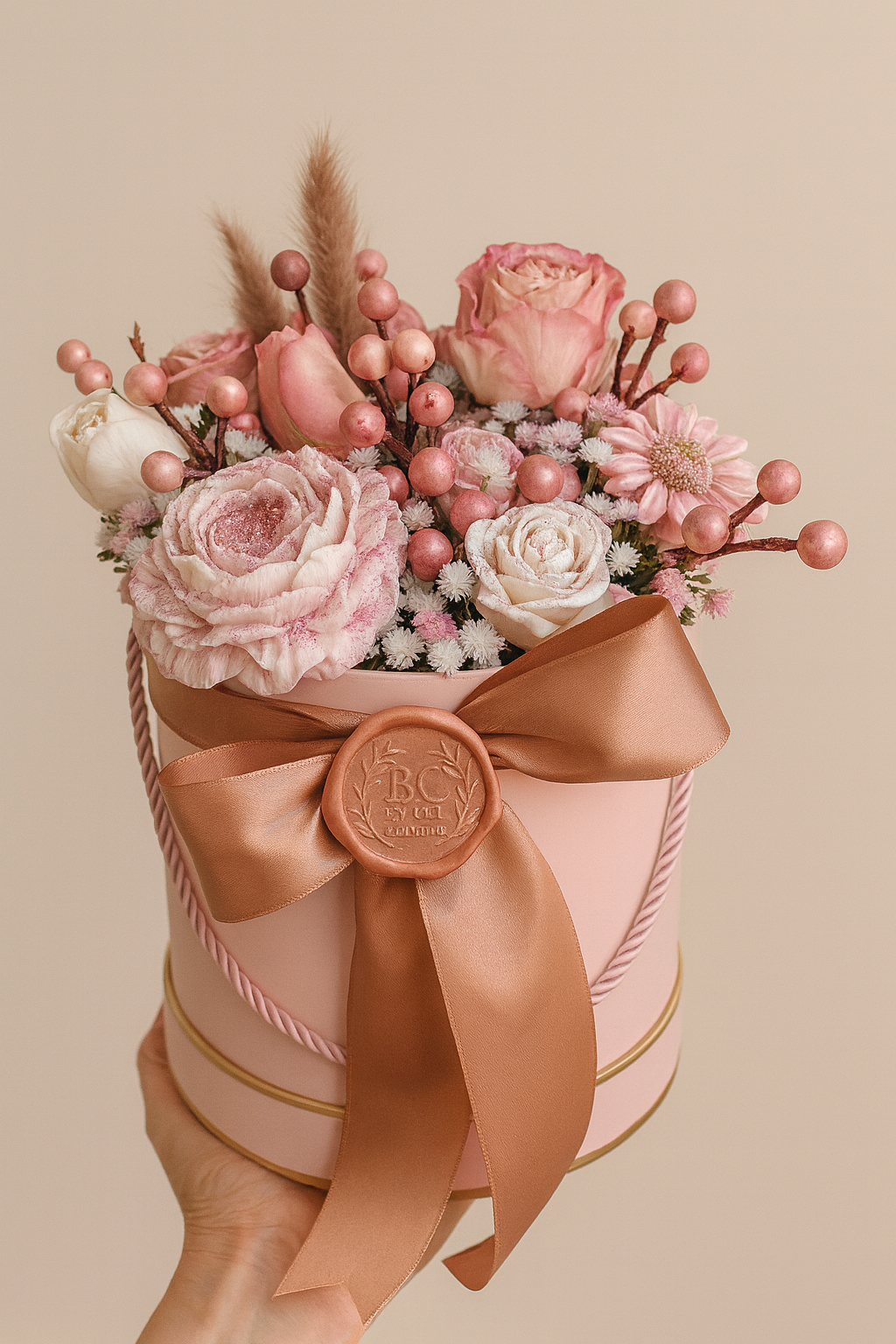 🌸 Caixa Rosa Elegante Floral