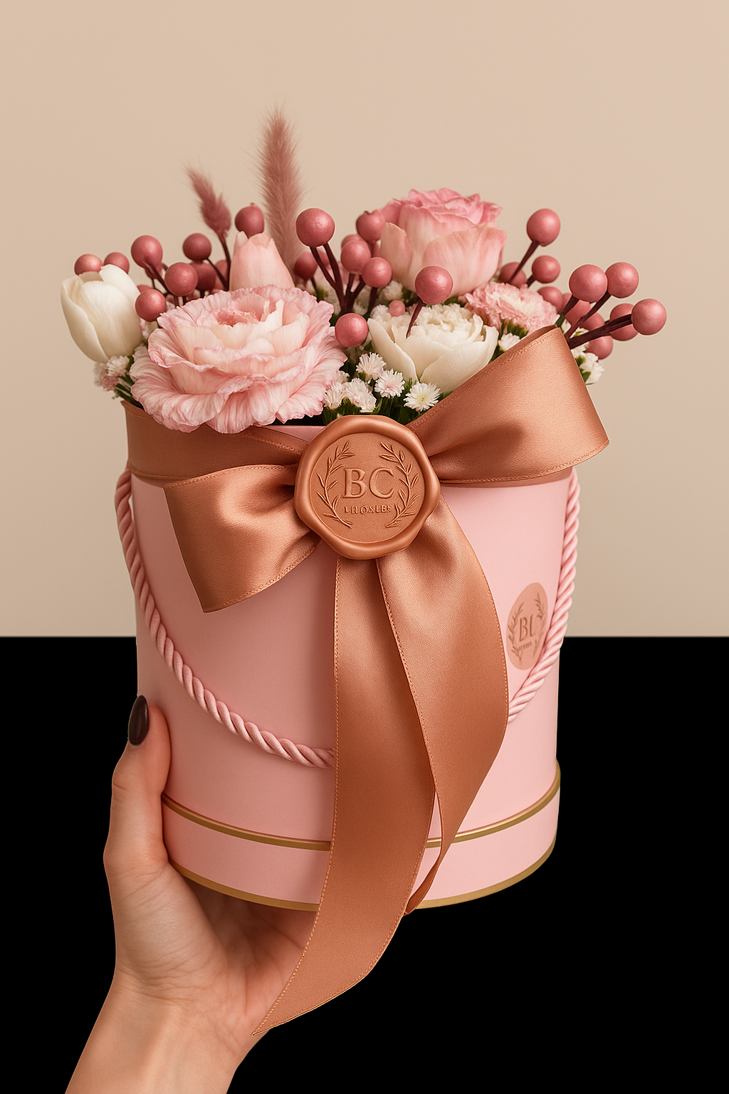 🌸 Caixa Rosa Elegante Floral