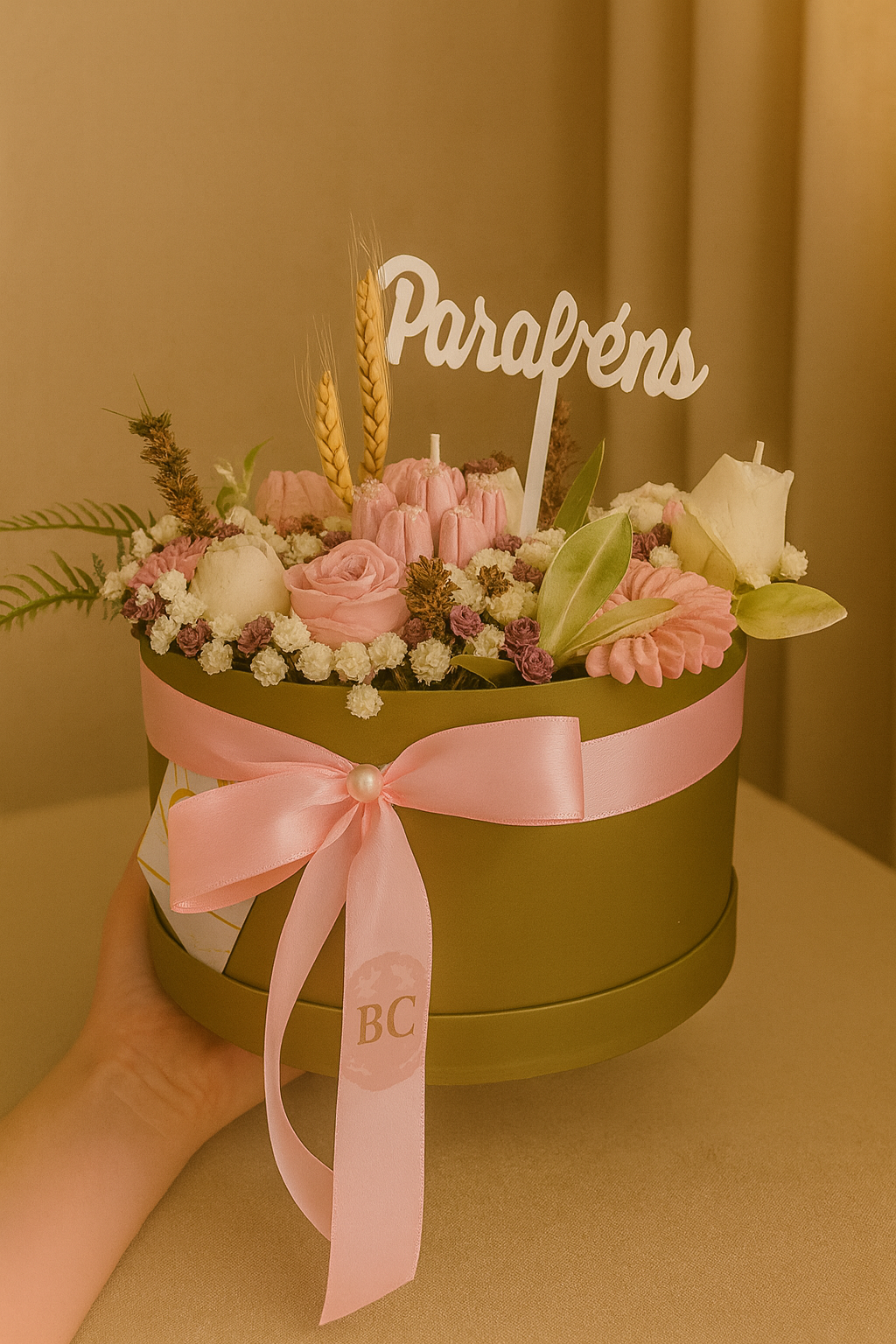 ✨ Caixa Dourada Floral