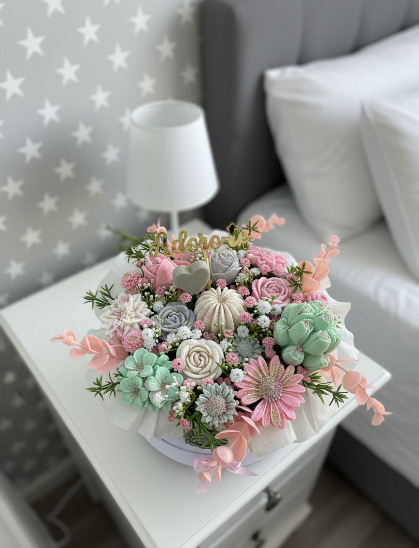 Caixa Veludo Branca Florida