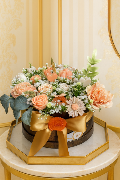 Caixa de Flores Alaranjada