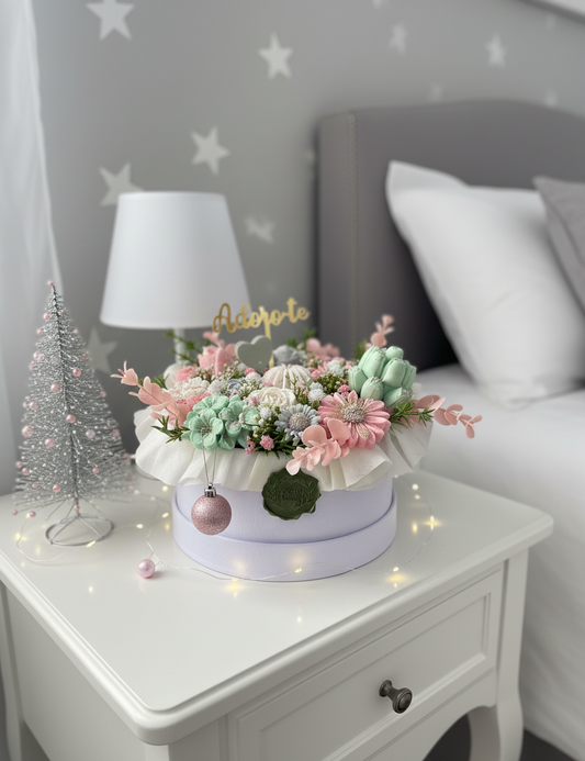 Caixa Veludo Branca Florida