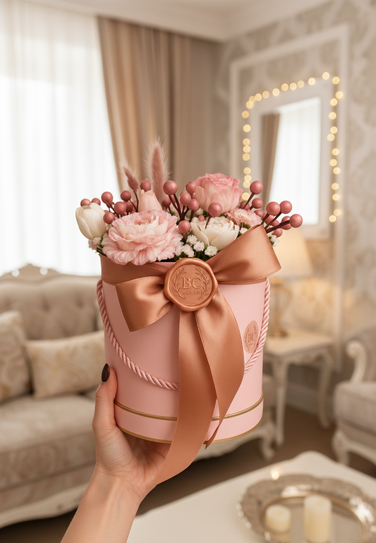 🌸 Caixa Rosa Elegante Floral